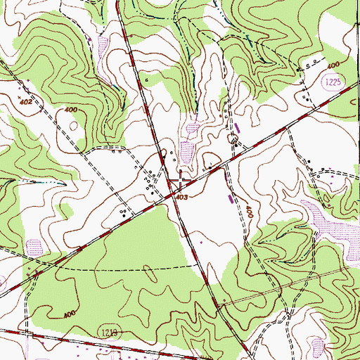 Topographic Map of Hoke County Rescue Squad Substation, NC