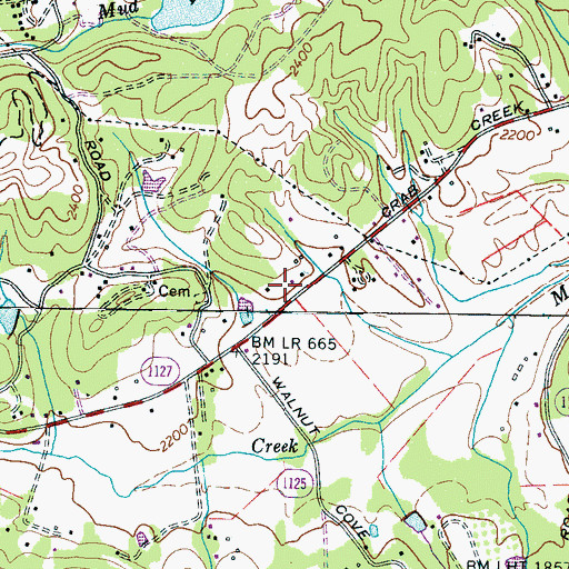 Topographic Map of Valley Hill Fire and Rescue Station 2, NC
