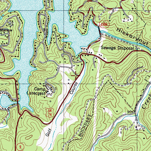 Topographic Map of Fairfield Volunteer Fire Department Station 2, NC