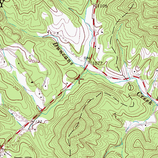 Topographic Map of Cherry Mountain Volunteer Fire Department, NC