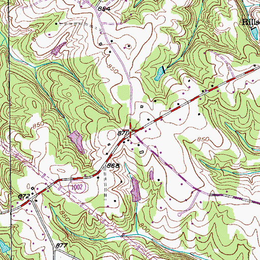 Topographic Map of Summerfield Fire Department, NC