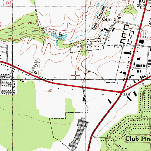Topographic Map of Greenville Fire and Rescue Station 5, NC