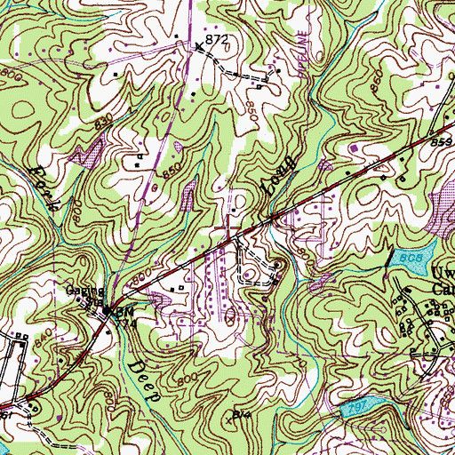 Topographic Map of High Point Fire Department Station 11, NC