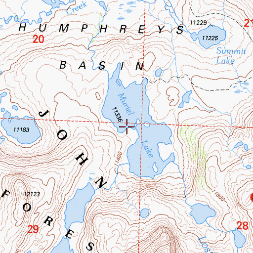 Topographic Map of Muriel Lake, CA
