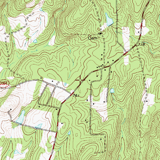 Topographic Map of Snow Camp Fire Department Station 16, NC