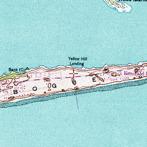 Topographic Map of Emerald Isle Fire Department Station 2, NC