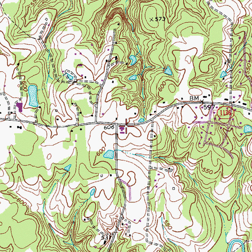 Topographic Map of E M Holt Volunteer Fire Department, NC
