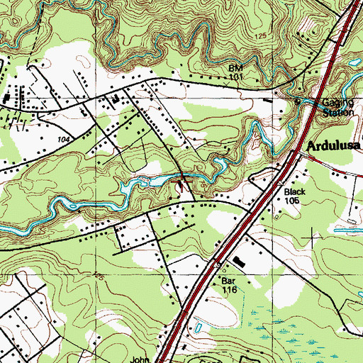 Topographic Map of Cotton Volunteer Fire Department, NC