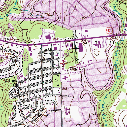 Topographic Map of Fayetteville Fire Department Station 12, NC