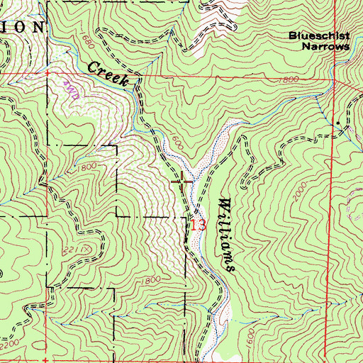 Topographic Map of Murphy Creek, CA