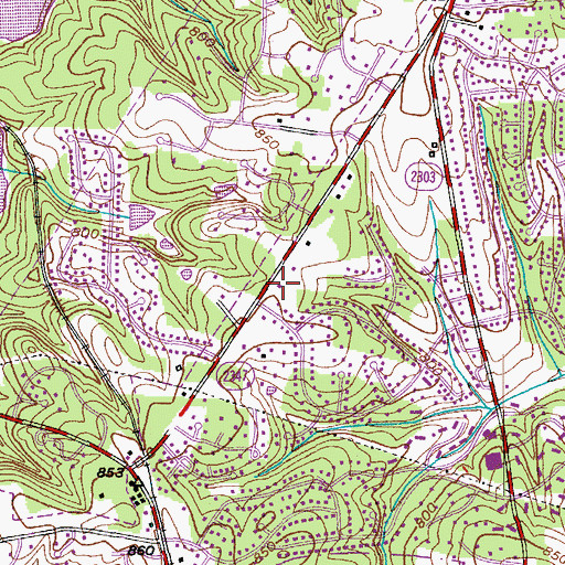 Topographic Map of Greensboro Fire Department Station 41, NC