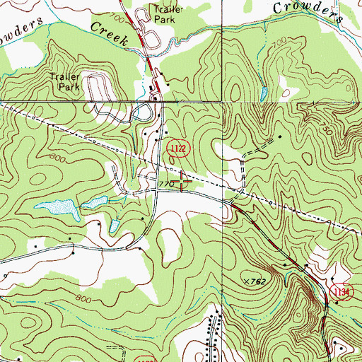 Topographic Map of Gastonia City Fire Department Station 8, NC