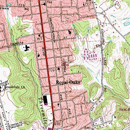 Topographic Map of Kannapolis Fire Department Station 3, NC