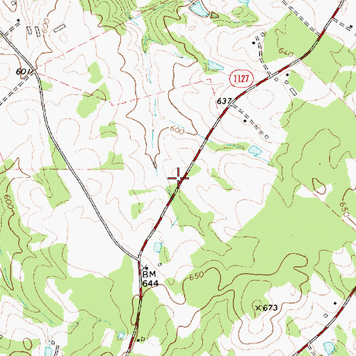 Topographic Map of E M Holt Volunteer Fire Department Substation, NC