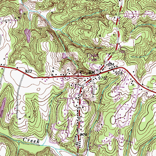 Topographic Map of Mineral Springs Volunteer Fire Department and Rescue Squad Station 18, NC