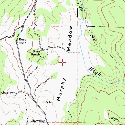 Topographic Map of Murphy Meadow, CA