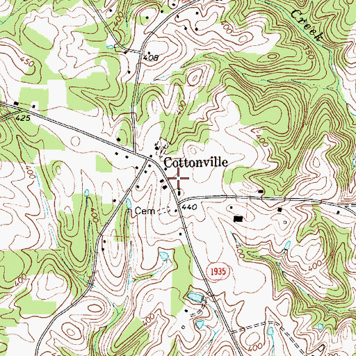 Topographic Map of Aquadale Rural Volunteer Fire Department Station 51, NC