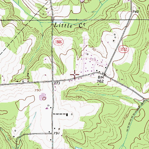 Topographic Map of Locke Township Fire Department Station 63, NC