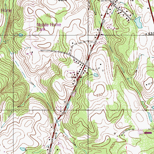 Topographic Map of Southside Volunteer Fire Department Station 2, NC