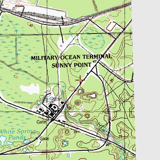 Topographic Map of SFC Edward C. Kramer Fire Station, NC