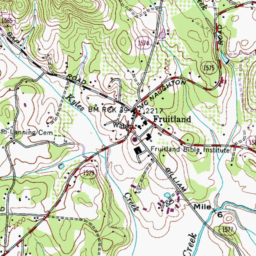 Topographic Map of Edneyville Fire and Rescue Station 2, NC
