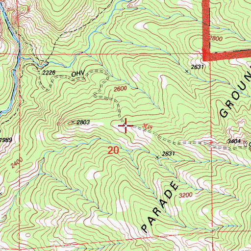 Topographic Map of Murphy Trail (historical), CA