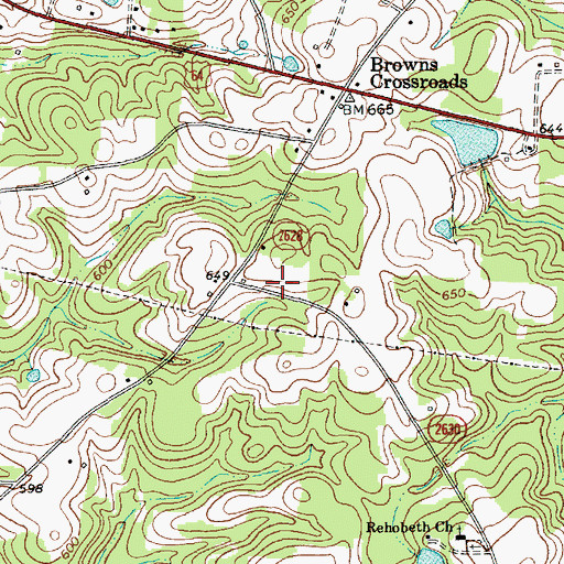 Topographic Map of Staley Volunteer Fire Department Station 27, NC