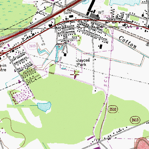 Topographic Map of Lumberton Fire Department Station 3, NC