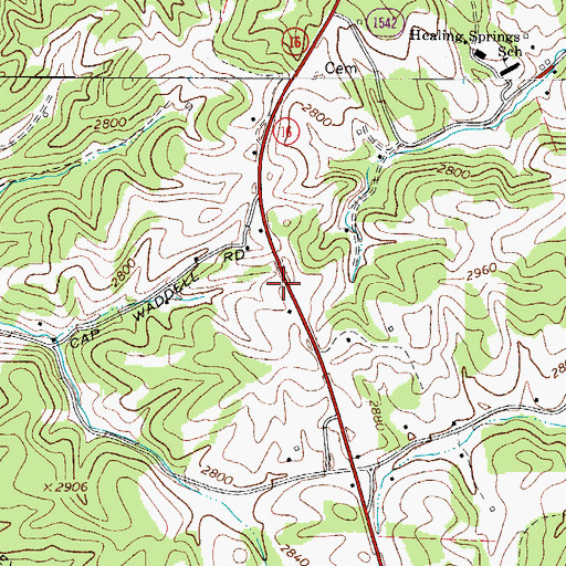 Topographic Map of New River Volunteer Fire and Rescue, NC