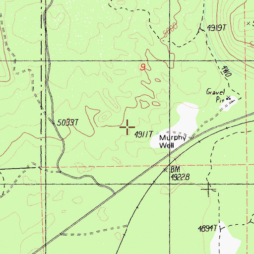 Topographic Map of Murphy Well, CA
