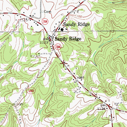 Topographic Map of Northeast Stokes Volunteer Fire and Rescue, NC
