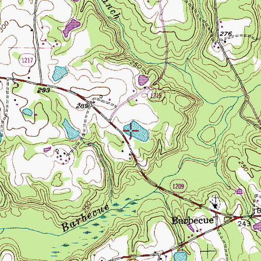 Topographic Map of Benhaven Emergency Services Station 1, NC