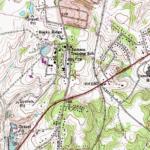 Topographic Map of Concord Fire and Life Safety Station 8, NC