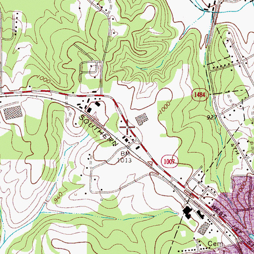 Topographic Map of Conover Fire Department Station 2, NC