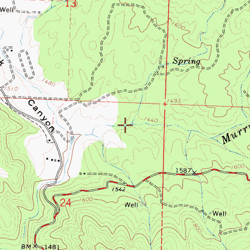 Topographic Map of Murry Creek, CA