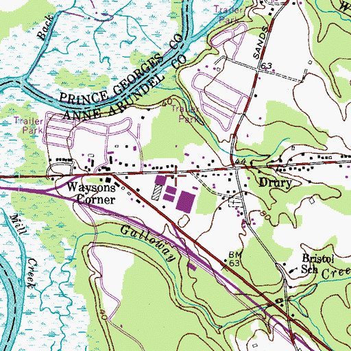 Topographic Map of Am - Van Ambulance and Transport, MD