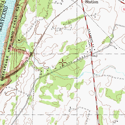 Topographic Map of County Medical Transport, MD