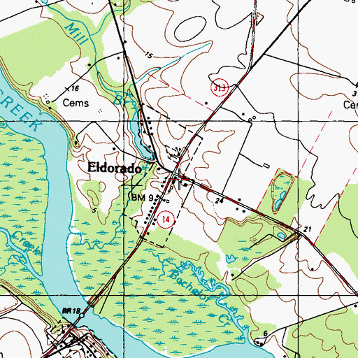 Topographic Map of Dorchester County Emergency Medical Services 200, MD