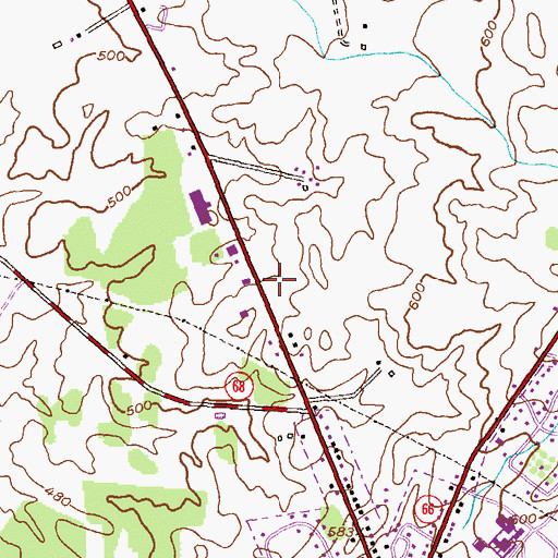 Topographic Map of Boonsboro Ambulance and Rescue Services Company 69, MD