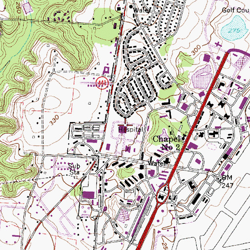Topographic Map of United States Air Force Clinic Shaw, SC