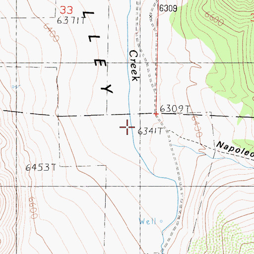 Topographic Map of Napoleon Canyon, CA