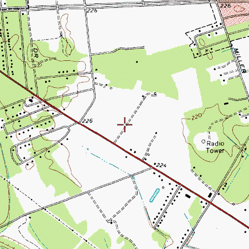Topographic Map of Carolina Pines Regional Medical Center, SC