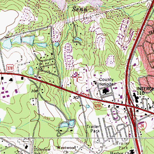 Topographic Map of Three Rivers Behavioral Health Treatment Center, SC