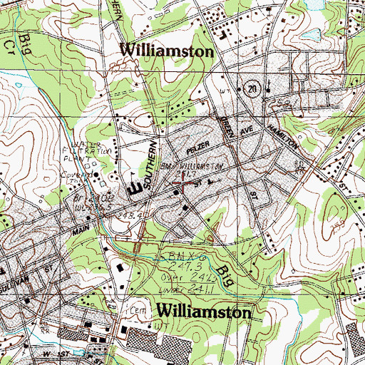 Topographic Map of AnMed Wellspring Treatment Center, SC