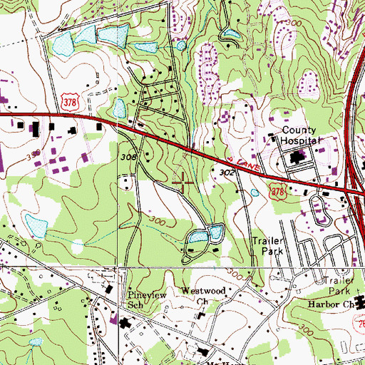 Topographic Map of South Carolina Endoscopy Center, SC