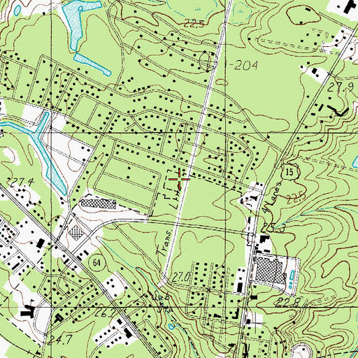 Topographic Map of Colleton Ambulatory Surgery Center, SC