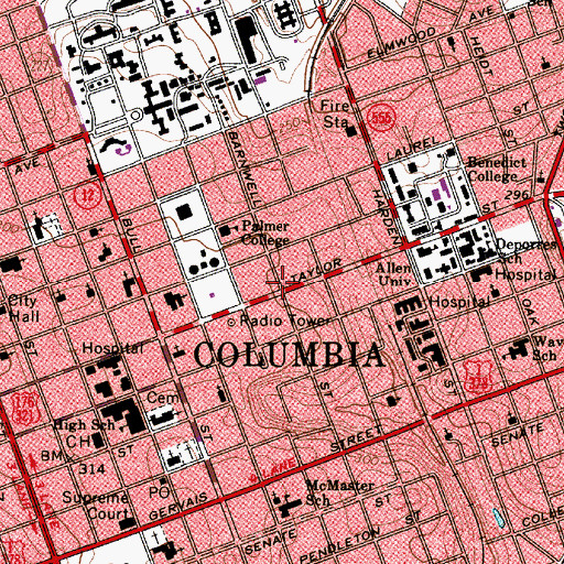 Topographic Map of South Carolina Medical Endoscopy Center, SC
