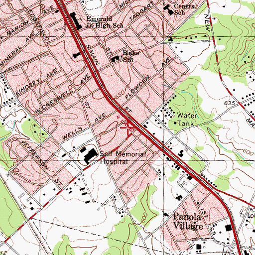Topographic Map of Surgery Center of the Lakelands, SC