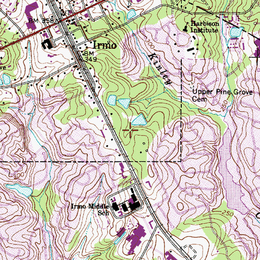 Topographic Map of Midlands Endoscopy Center, SC