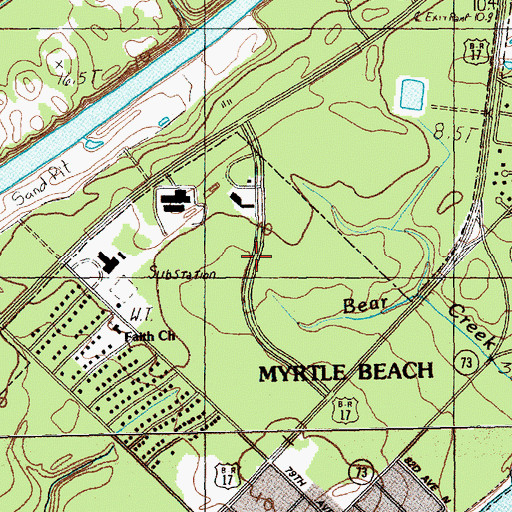 Topographic Map of Ocean Ambulatory Surgery Center, SC